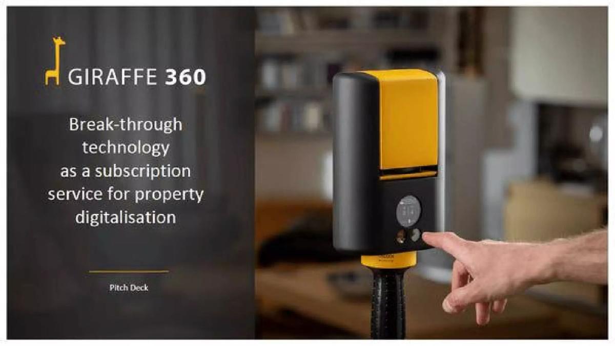 Giraffe360 pitch deck slide 1 of 13