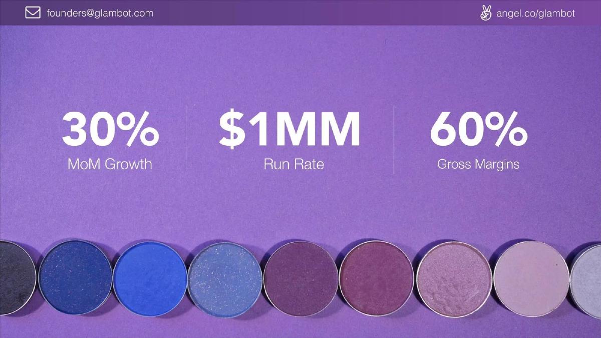 Glambot pitch deck slide 2 of 8
