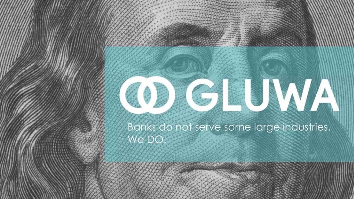 Gluwa pitch deck slide 1 of 9