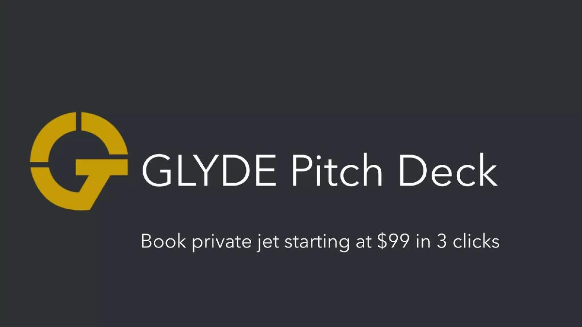Glyde pitch deck slide 1 of 14