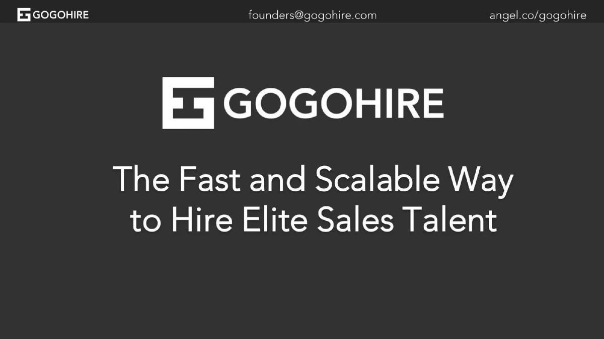 Gogohire pitch deck slide 4 of 13