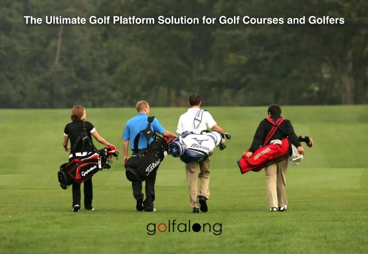 Golfalong pitch deck slide 2 of 16