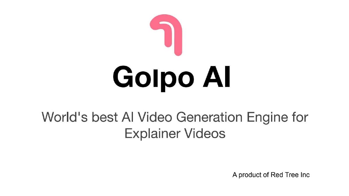 Golpo AI pitch deck slide 1 of 7