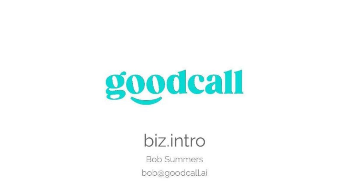 Goodcall pitch deck slide 1 of 11