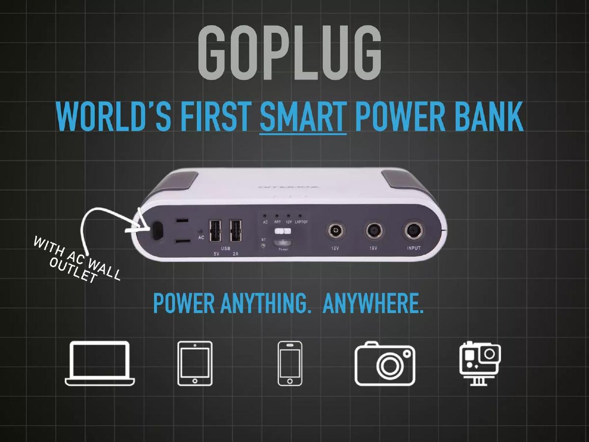 GoPlug pitch deck slide 1 of 19