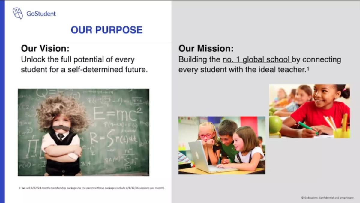 GoStudent pitch deck slide 4 of 19