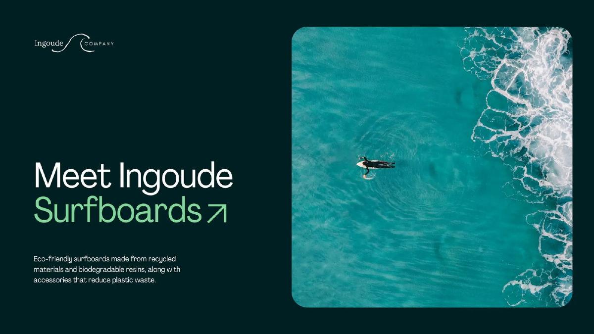 Ingoude Surfboards pitch deck slide 1 of 12