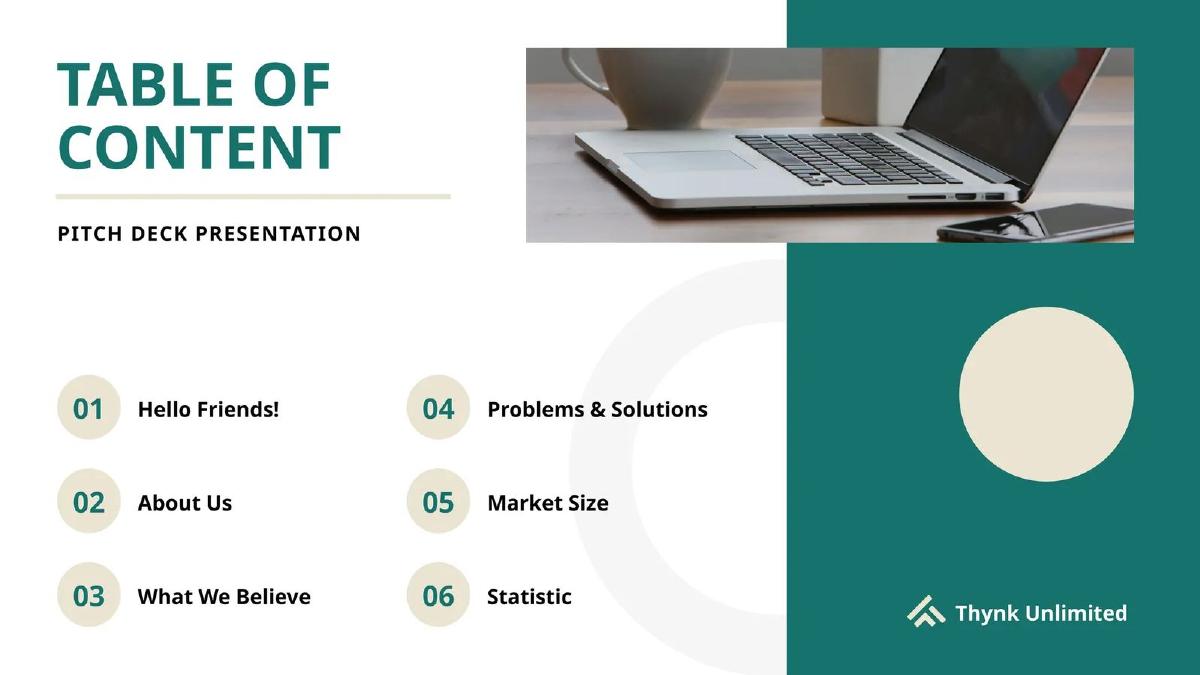 Thynk Unlimited pitch deck slide 2 of 16