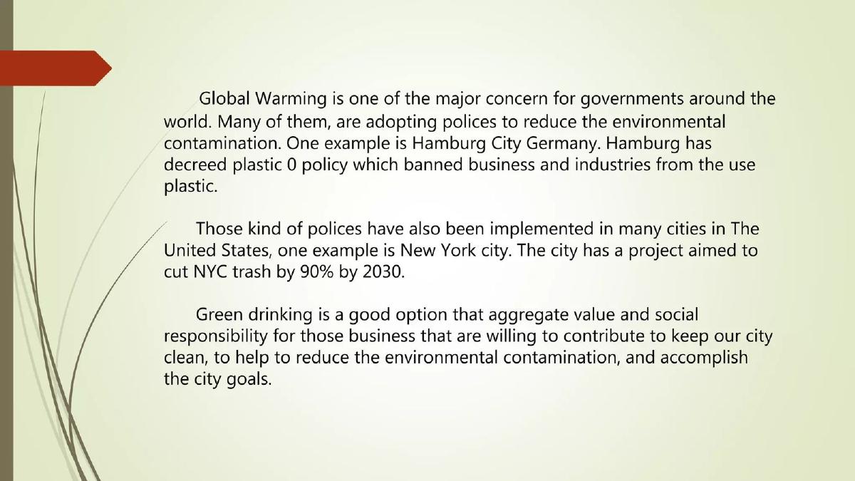 Green Drinking pitch deck slide 6 of 8