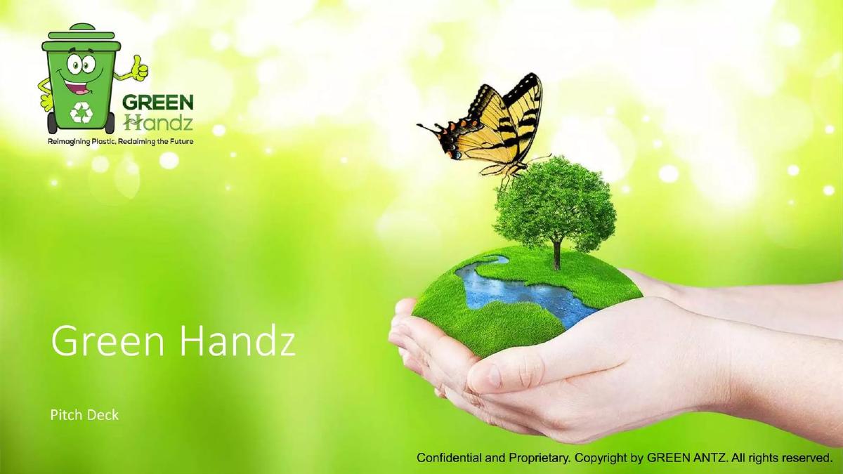 Green Handz pitch deck slide 1 of 16