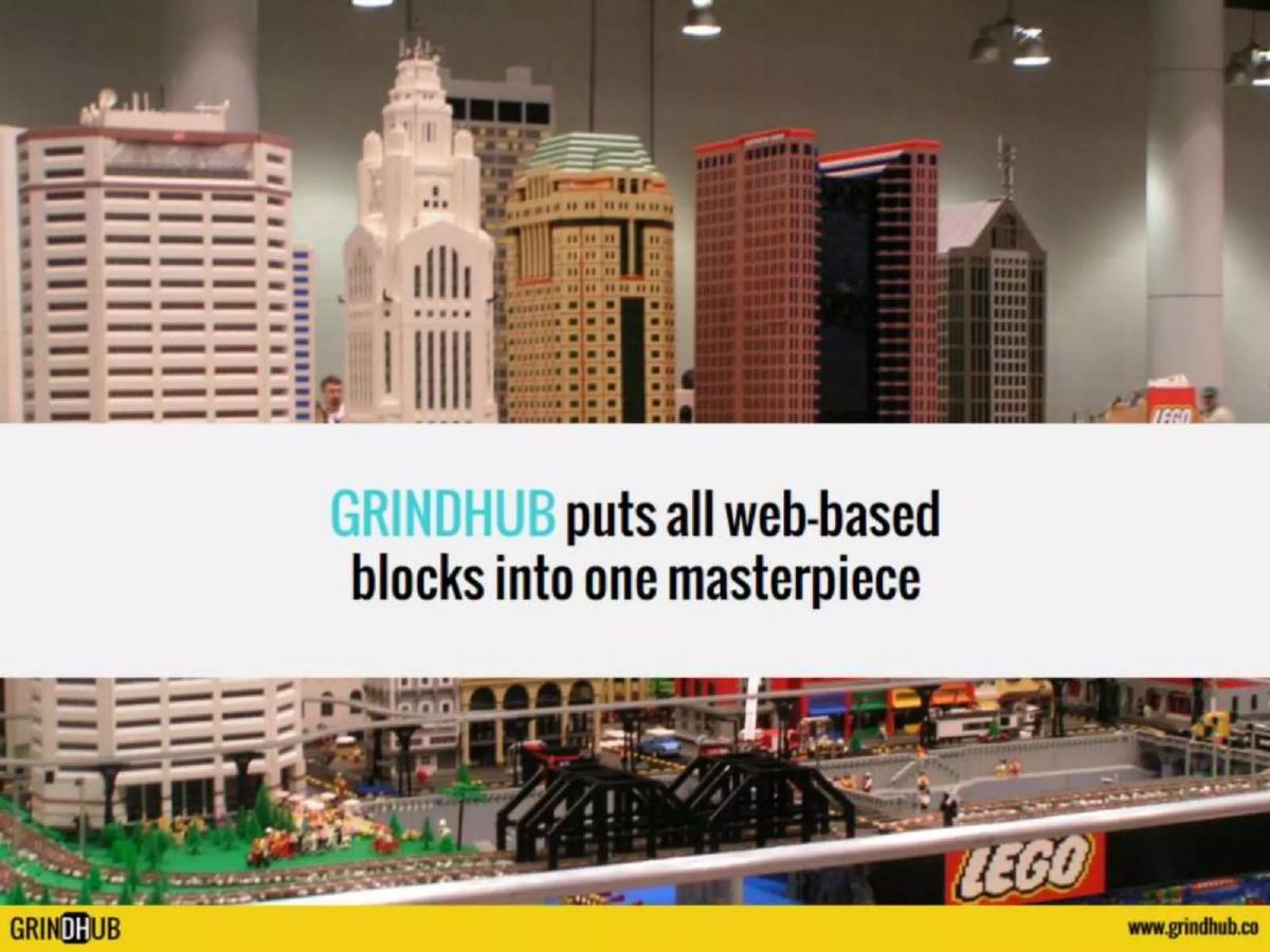 GrindHub pitch deck slide 5 of 13