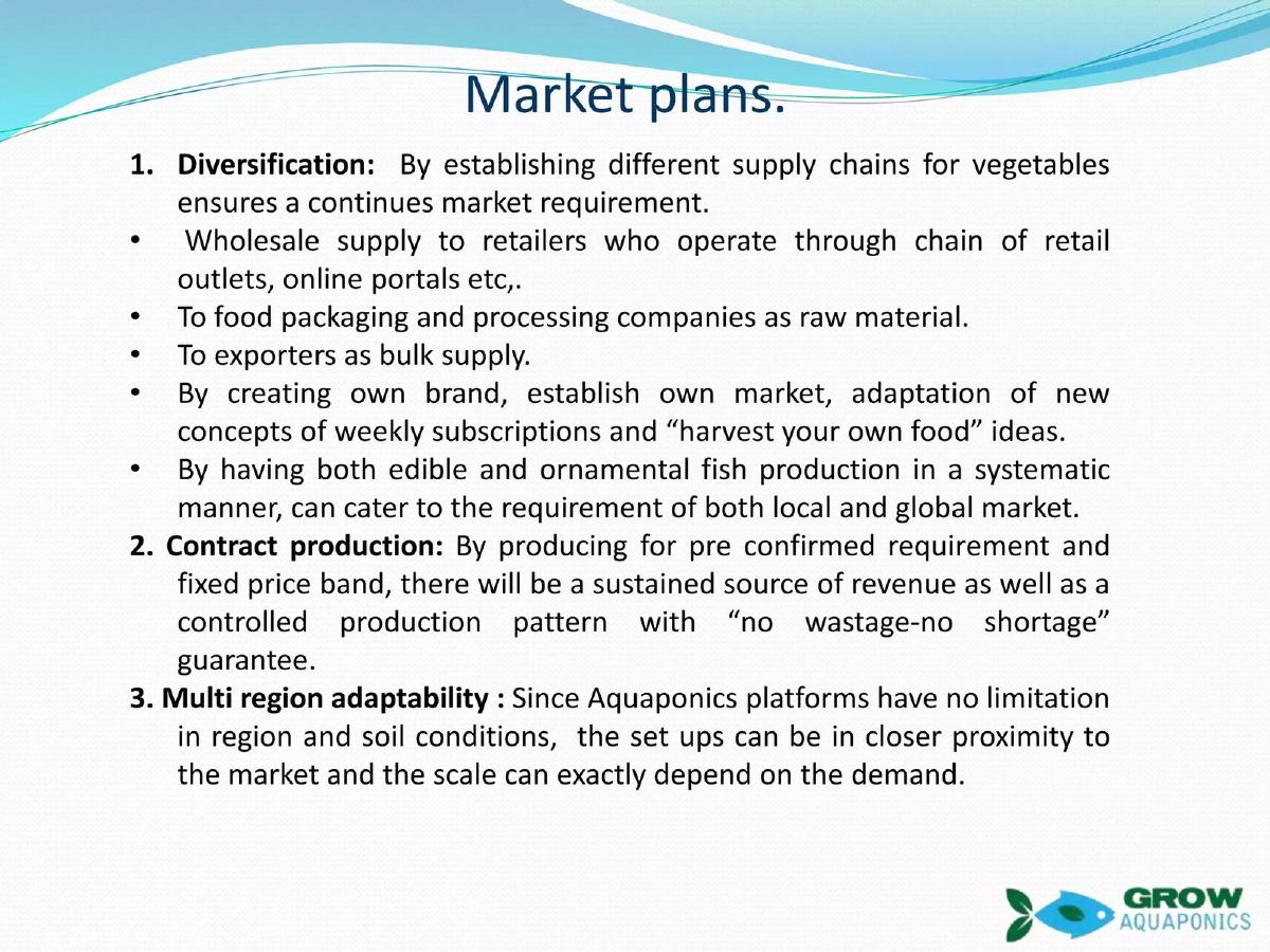 Grow Aquaponics pitch deck slide 6 of 10
