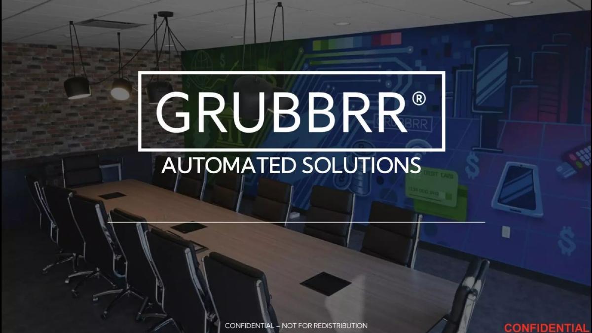 GRUBBRR pitch deck slide 1 of 23