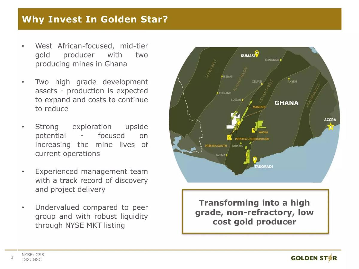 GSR (Golden Star Resources) pitch deck slide 3 of 32
