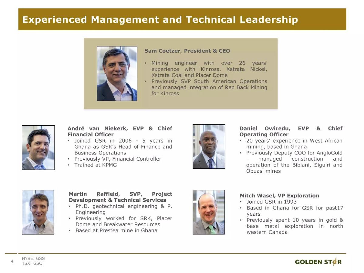 GSR (Golden Star Resources) pitch deck slide 4 of 32