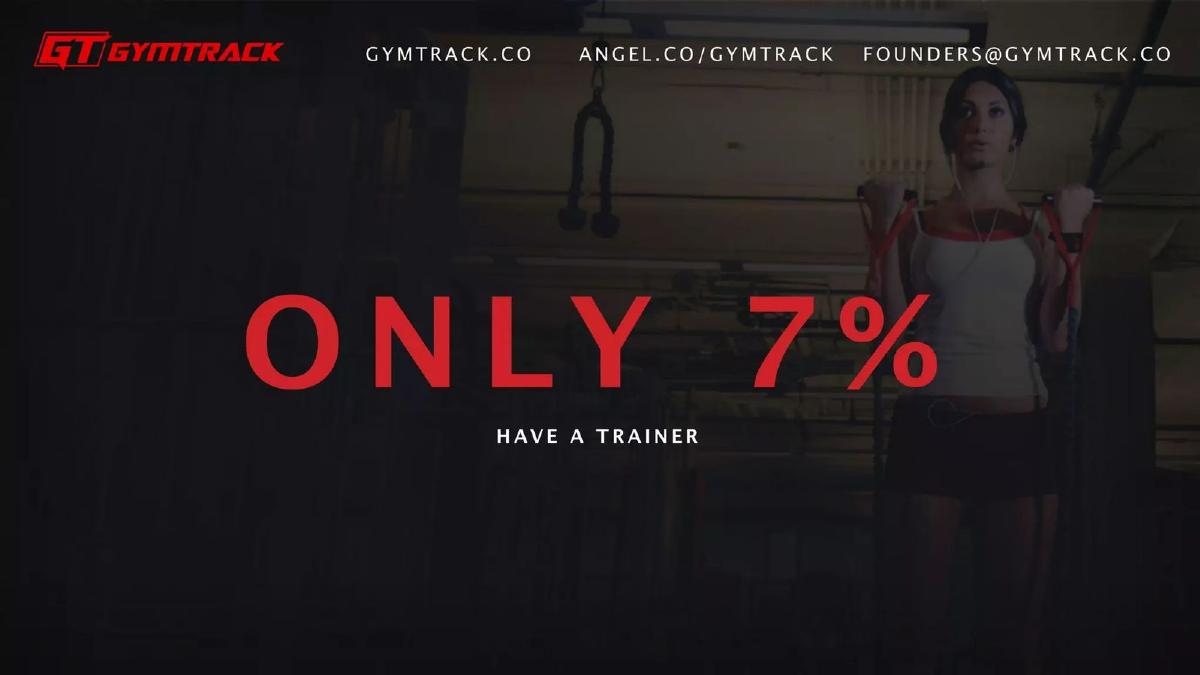 Gymtrack pitch deck slide 3 of 10
