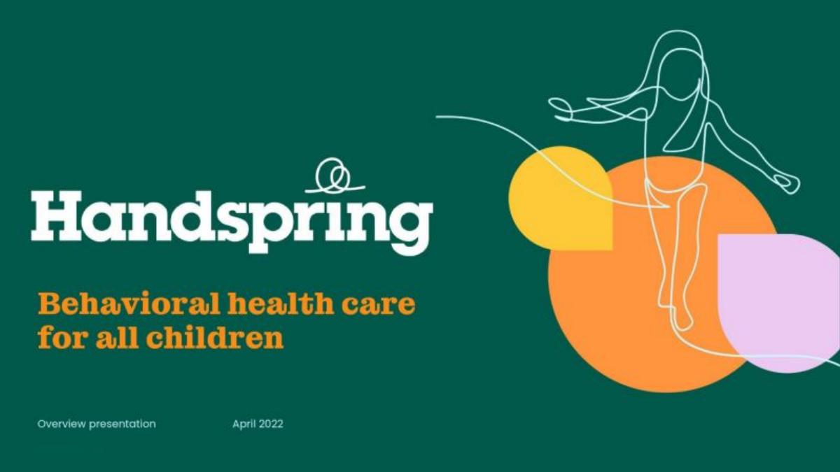 Handspring Health pitch deck slide 1 of 16