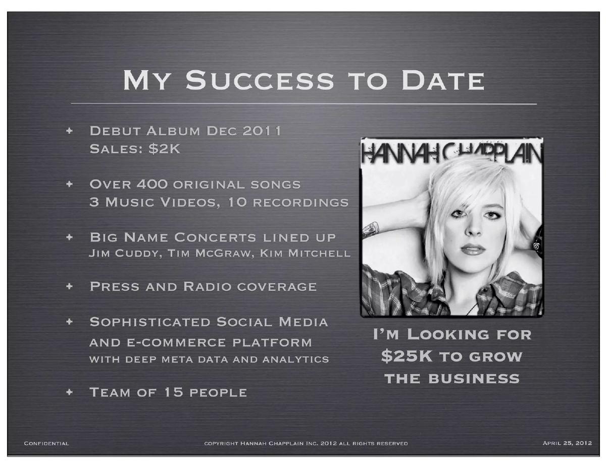 Hannah Chapplain pitch deck slide 6 of 19