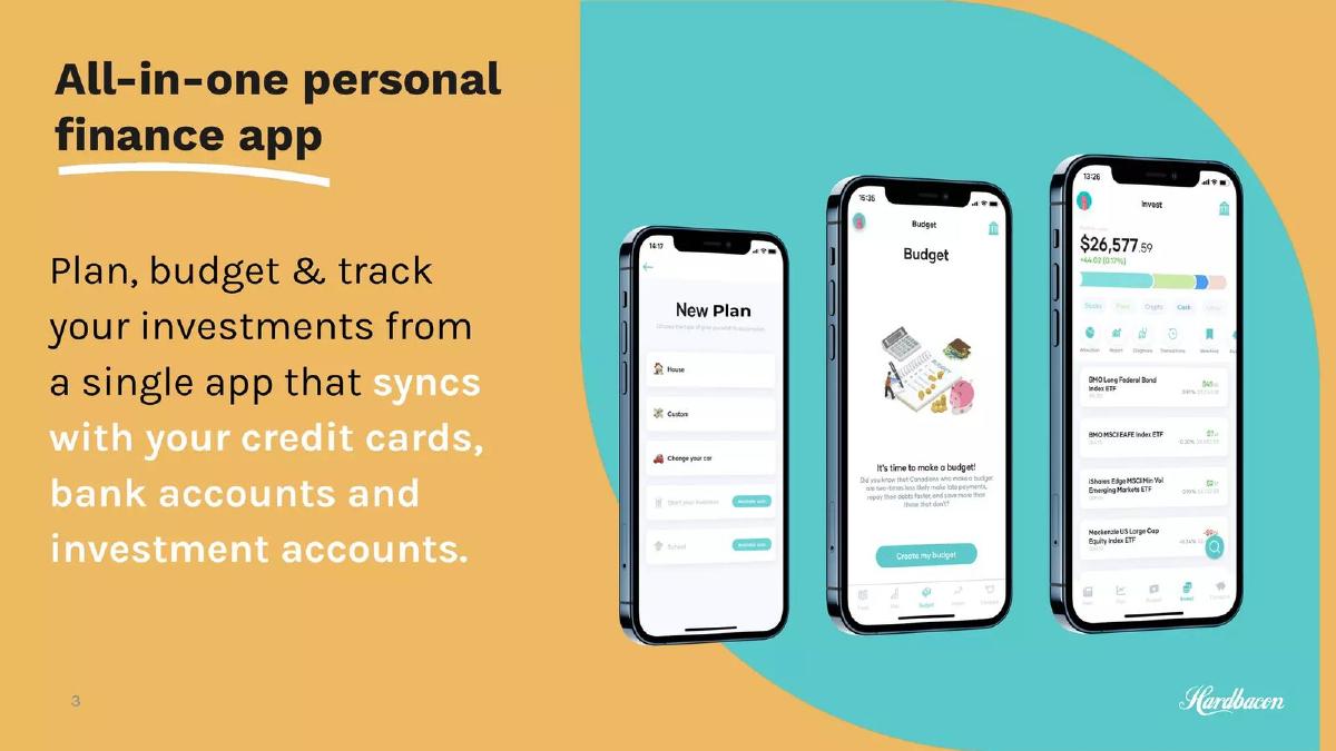 Hardbacon (Bacon Financial Technologies Inc.) pitch deck slide 3 of 12