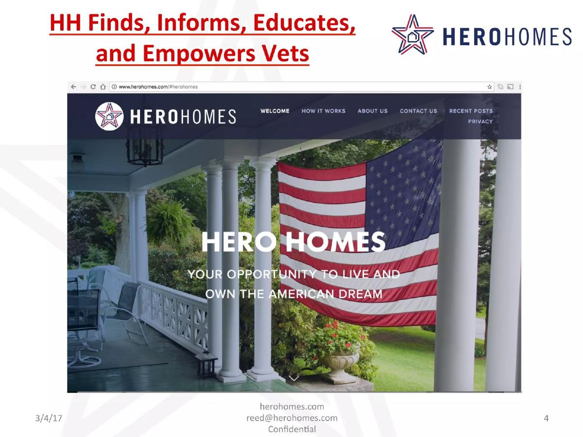 Hero Homes pitch deck slide 4 of 20