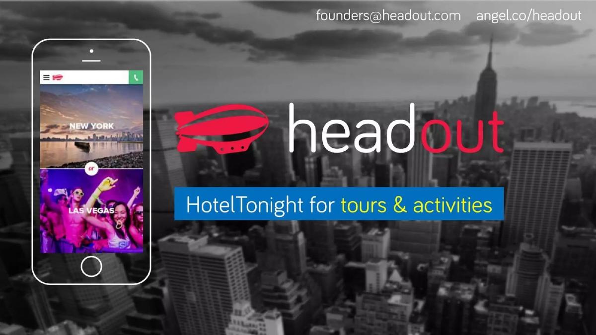 Headout pitch deck slide 1 of 18