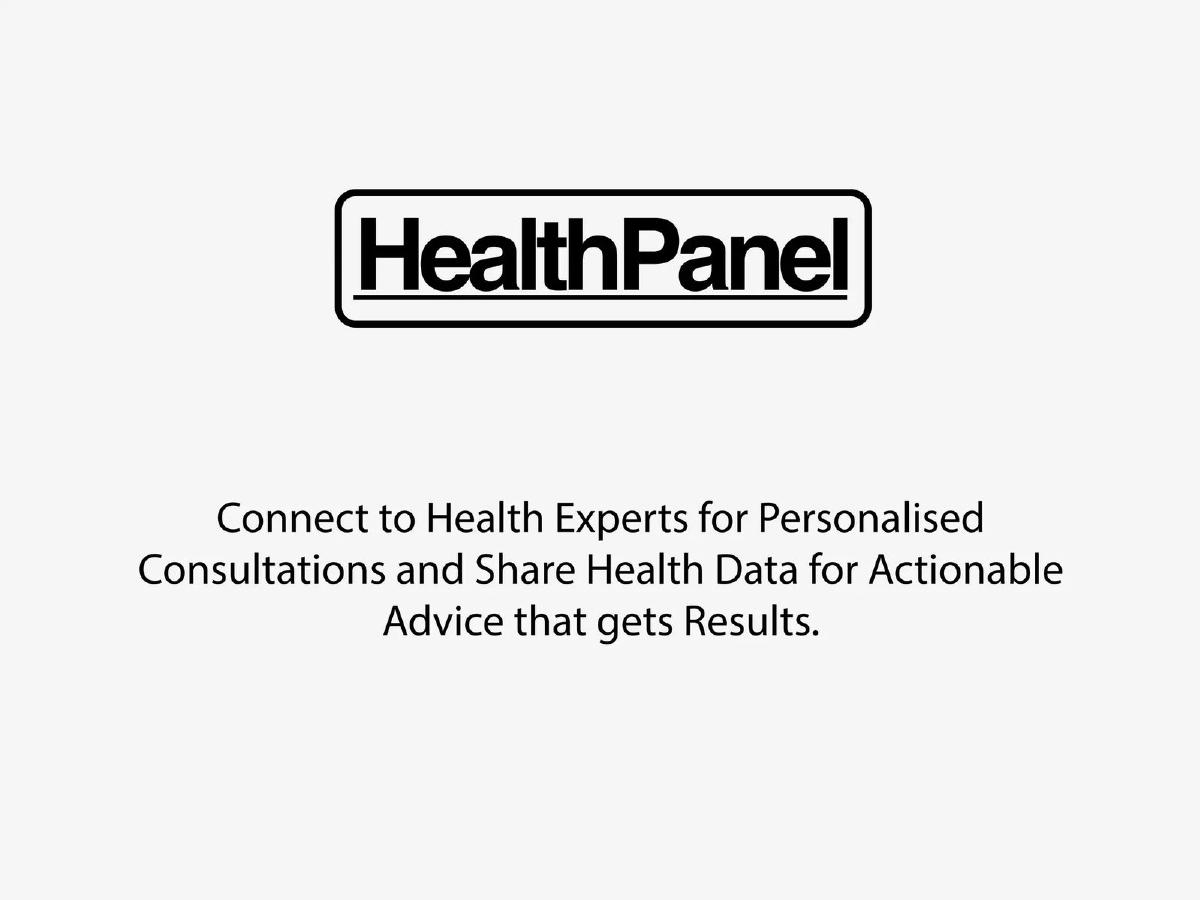 HealthPanel pitch deck slide 1 of 64