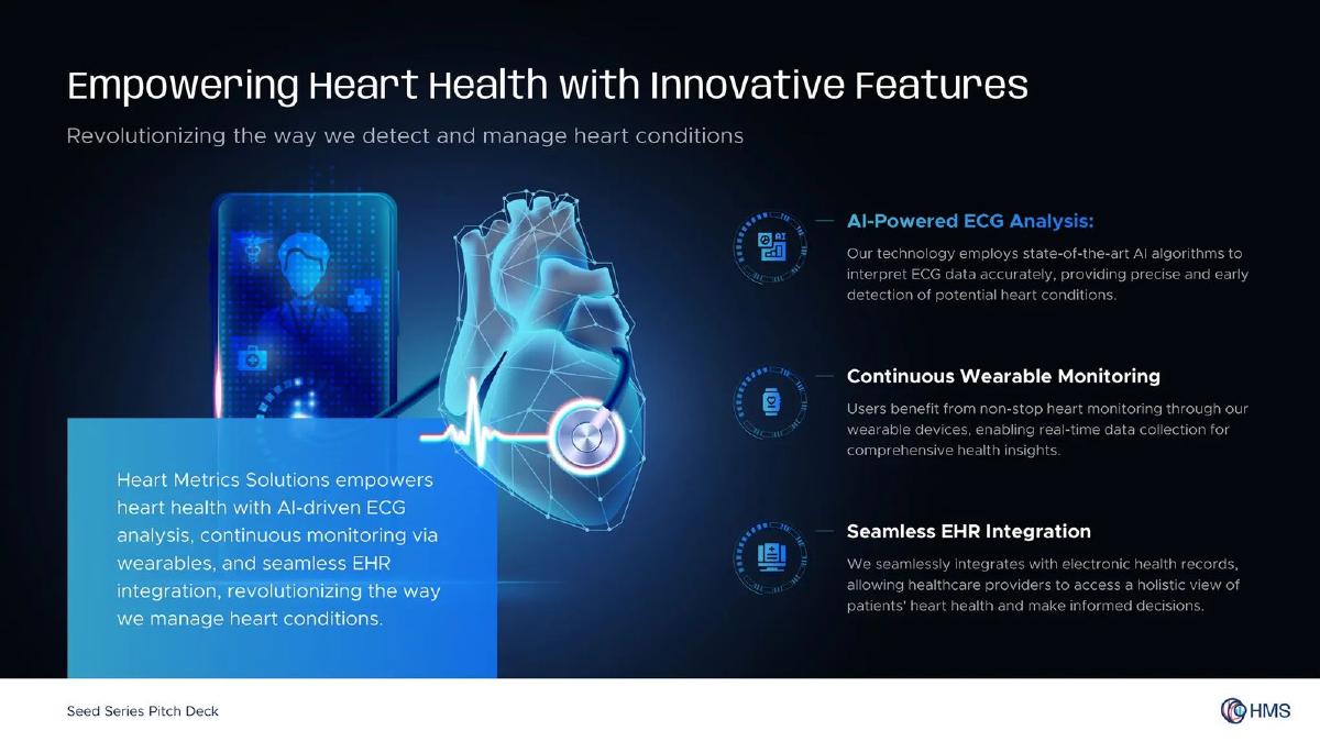Heart Metrics Solutions pitch deck slide 5 of 17