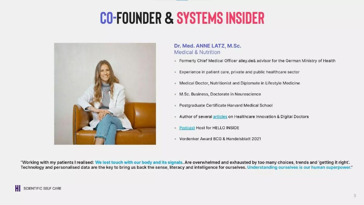 Hello Inside pitch deck slide 3 of 12