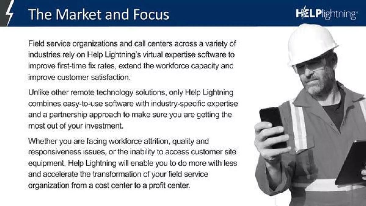 Help Lightning pitch deck slide 3 of 9