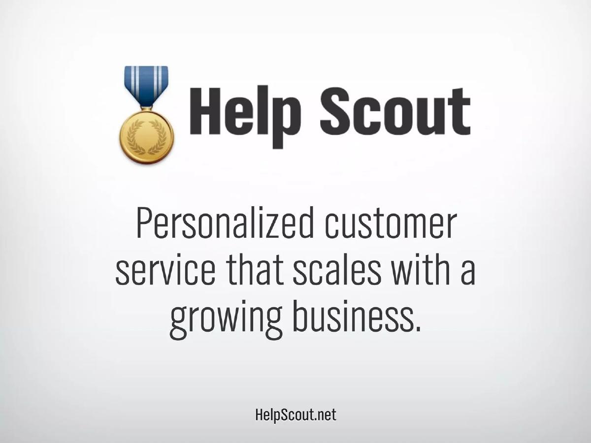 Help Scout pitch deck slide 2 of 22