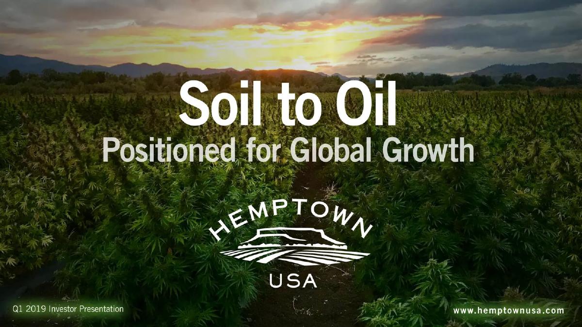Hemptown Spring (Hemptown USA) pitch deck slide 1 of 23