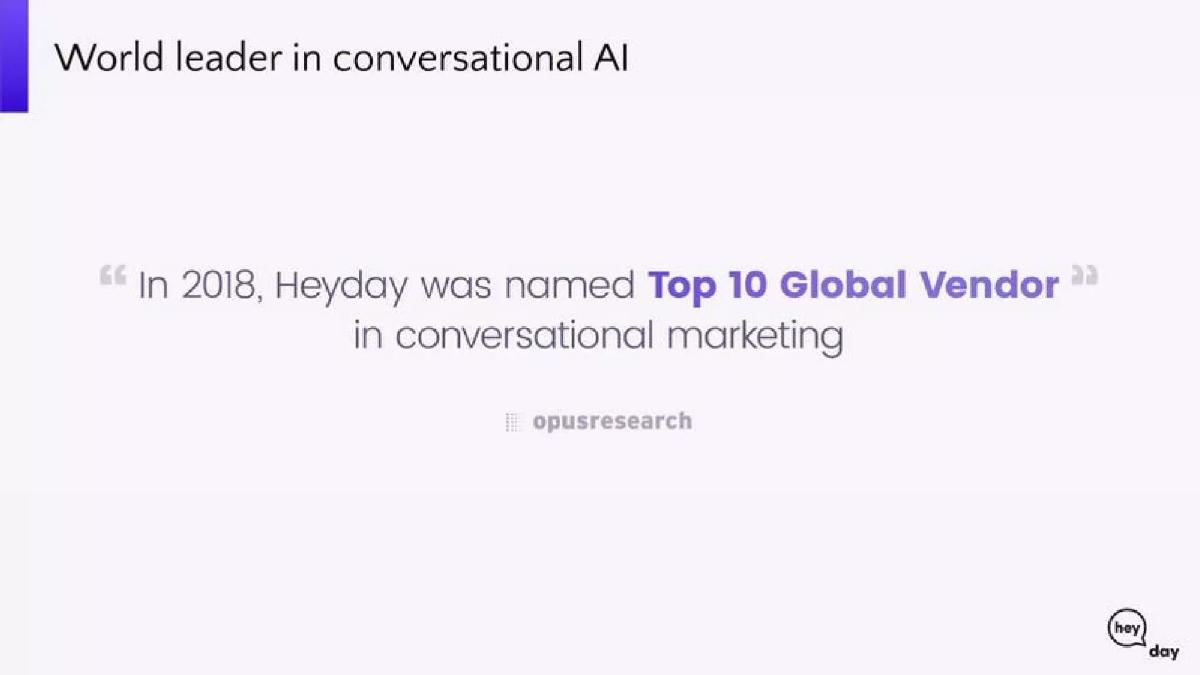 Heyday pitch deck slide 2 of 40
