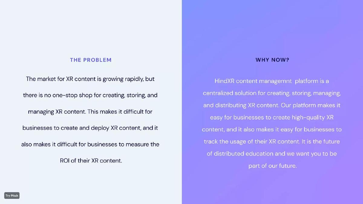 HindXR (Hindomain Technologies Private Limited) pitch deck slide 4 of 17