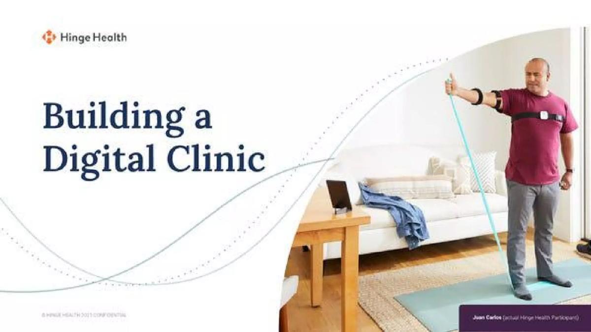 Hinge Health pitch deck slide 1 of 15