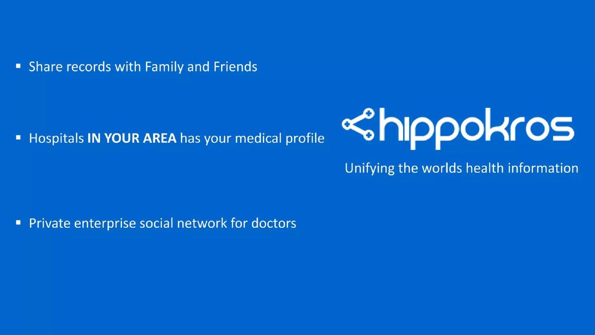 Hippokros pitch deck slide 6 of 7