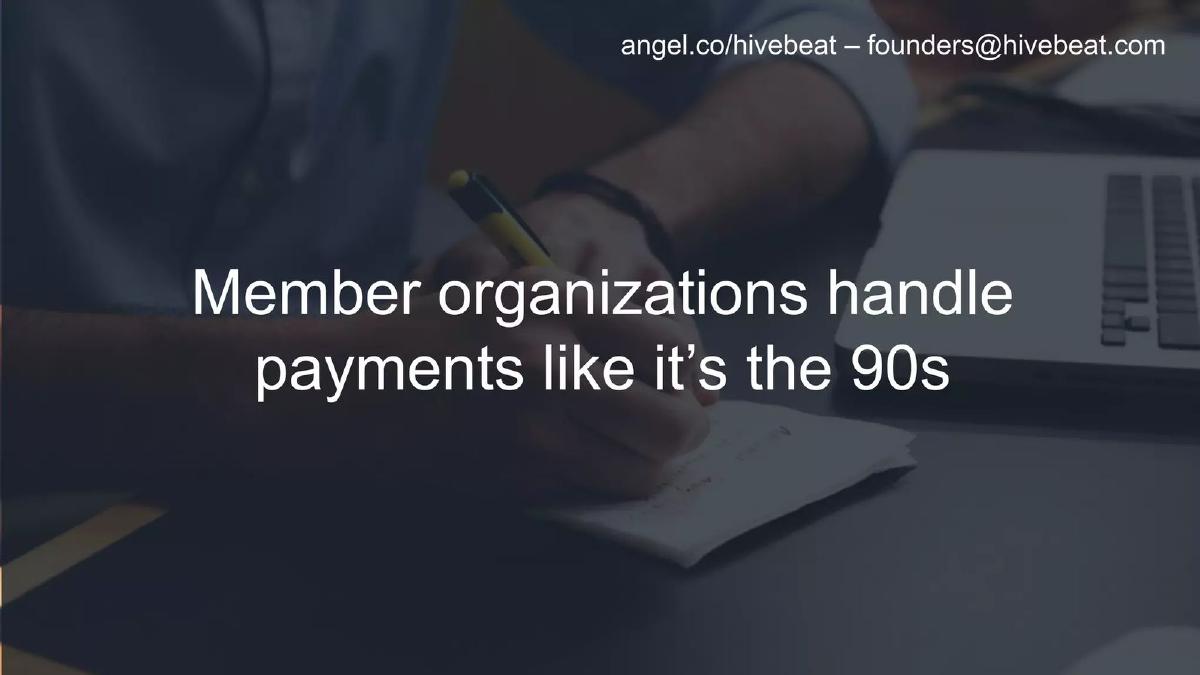 Hivebeat pitch deck slide 2 of 10