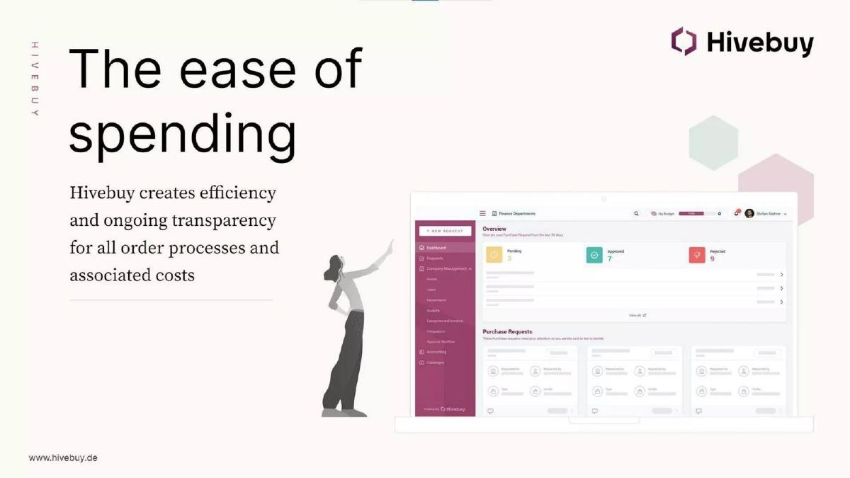 Hivebuy pitch deck slide 1 of 9