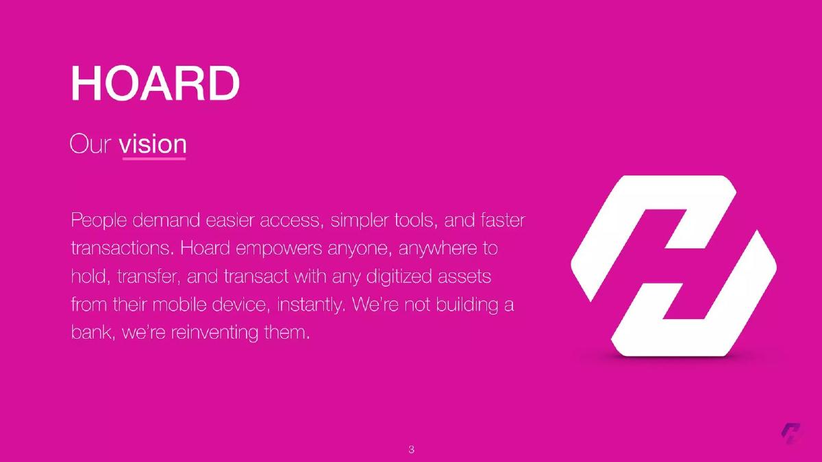 Hoard pitch deck slide 3 of 19
