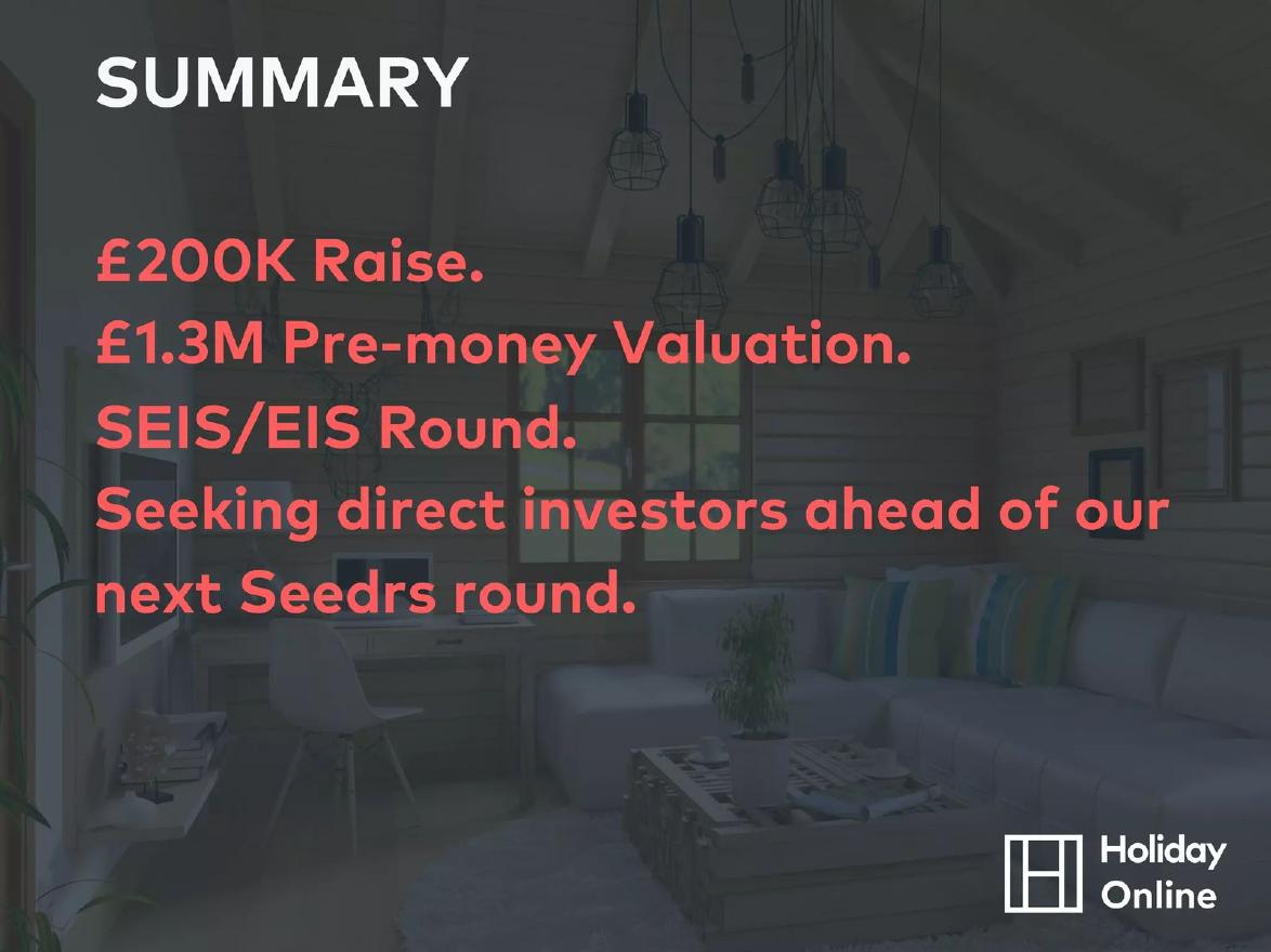 Holiday Online pitch deck Crowdfunding round on the ask slide slide 17