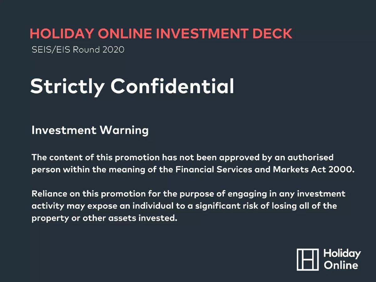 Holiday Online pitch deck slide 2 of 18