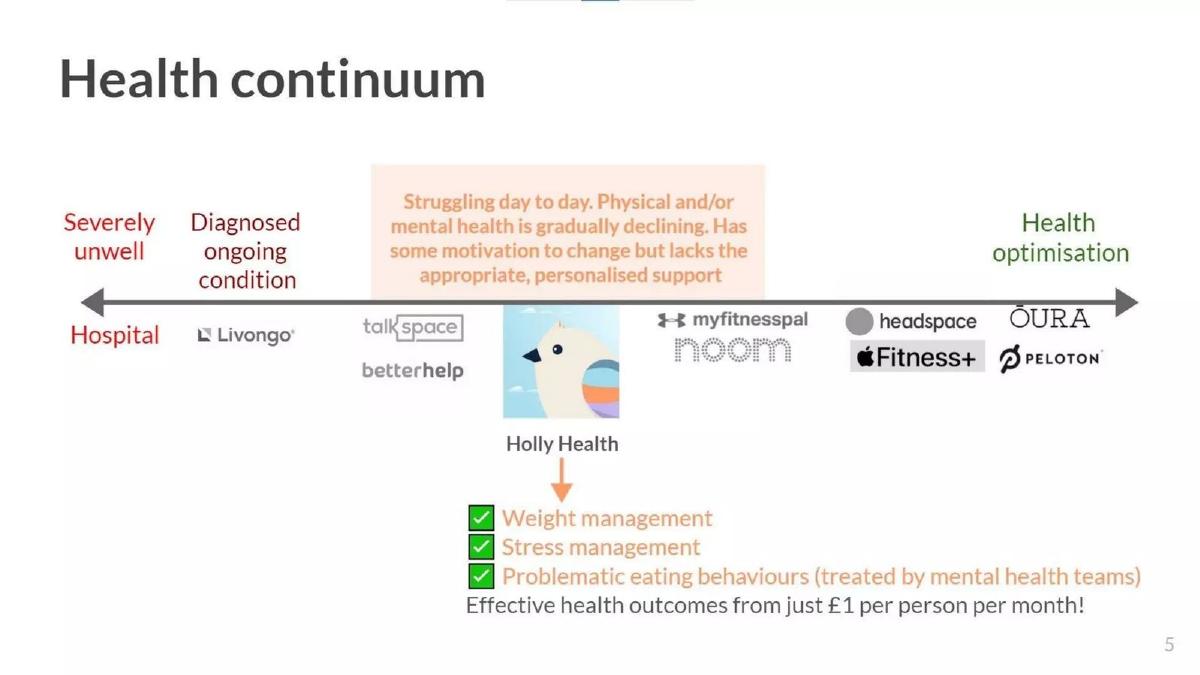 Holly Health pitch deck slide 5 of 23