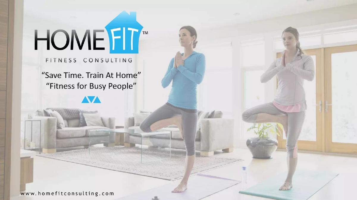 HomeFit pitch deck slide 1 of 16