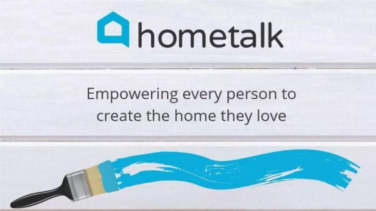 Hometalk pitch deck slide 1 of 21