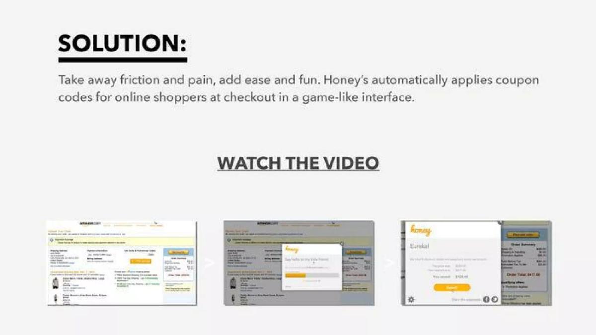 Honey pitch deck slide 3 of 8