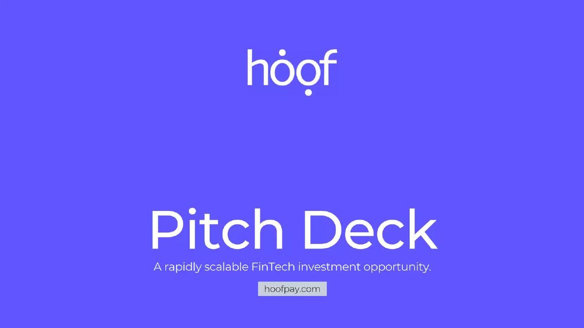 Hoof pitch deck slide 1 of 16