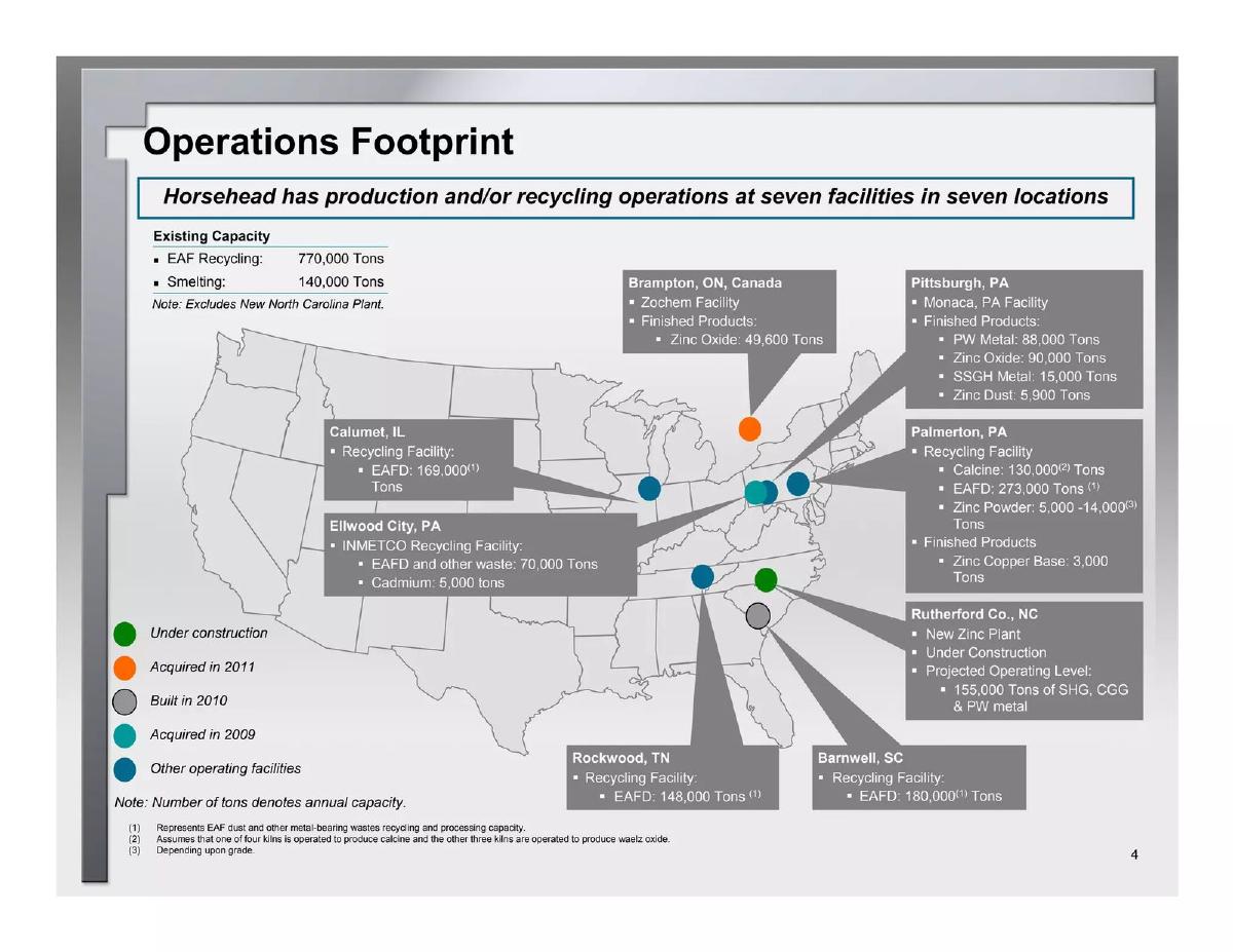 Horsehead Holding Corp. pitch deck slide 4 of 24