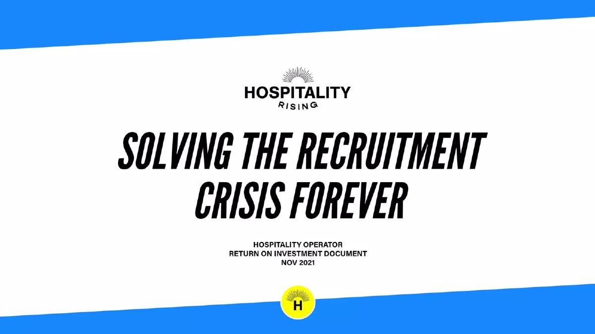 Hospitality Rising pitch deck slide 1 of 38