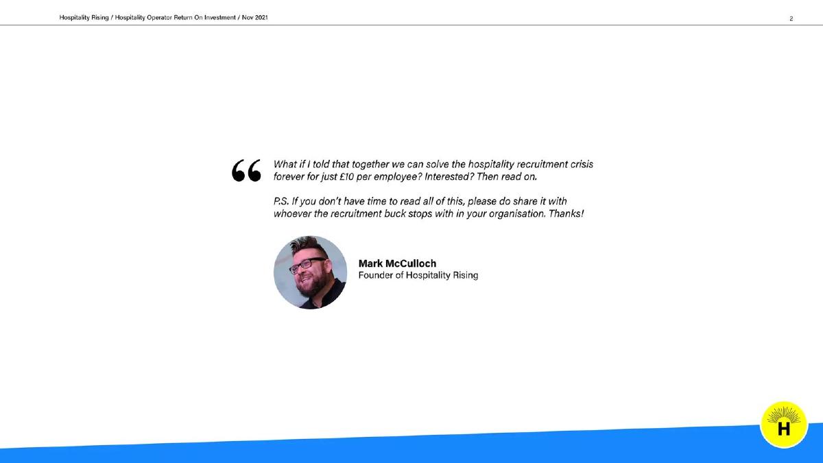 Hospitality Rising pitch deck slide 2 of 38