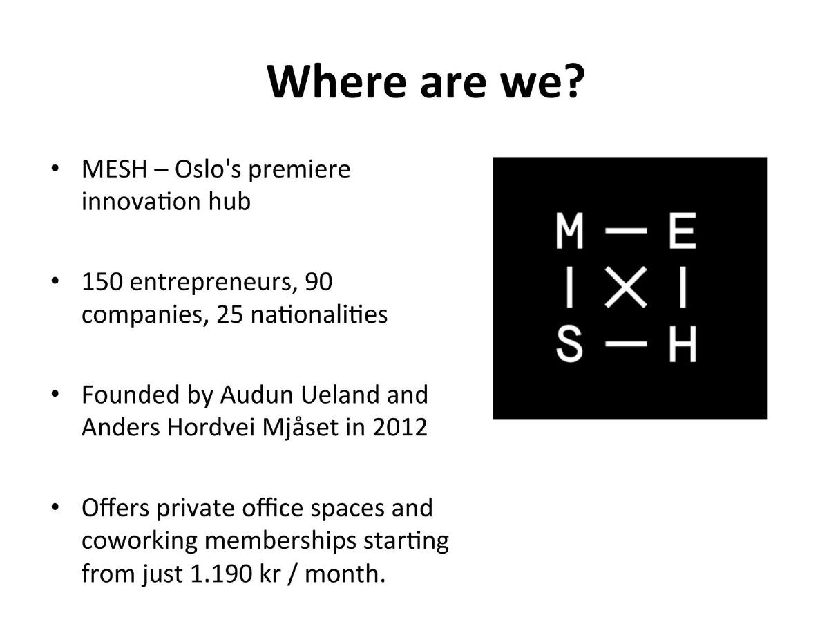 MESH pitch deck slide 4 of 61