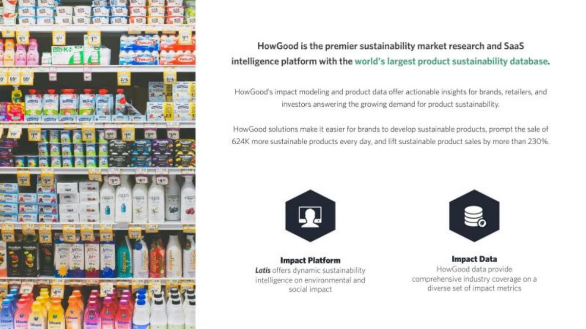 HowGood pitch deck slide 2 of 11